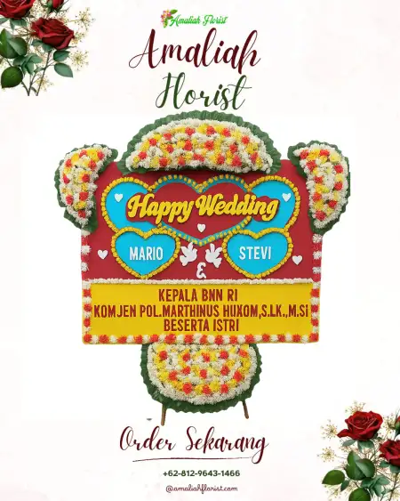 Papan Bunga Pernikahan Pekurun